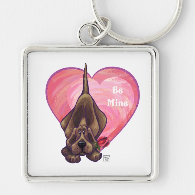 Porte-clés Hound Dog Valentine's Day (Devant)