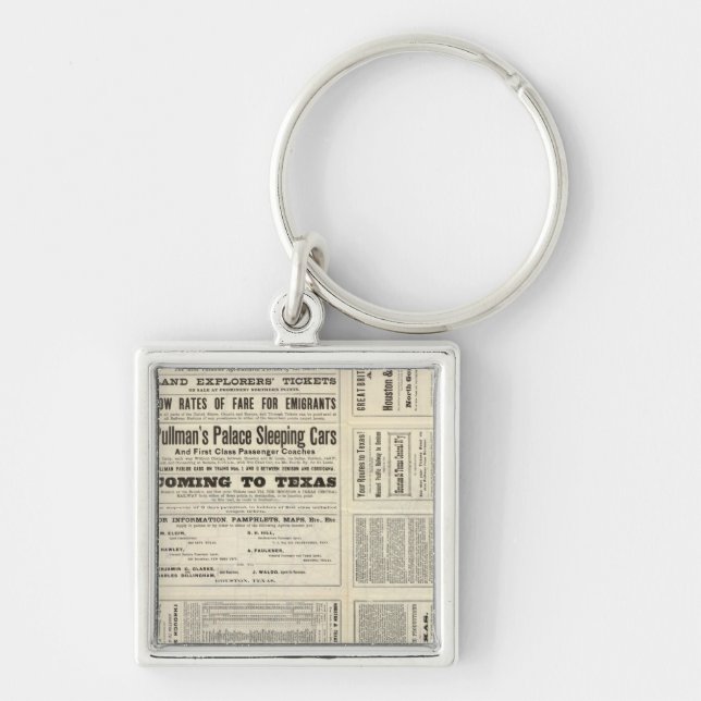Porte-clés Houston et Texas Central Railway par le Texas (Devant)