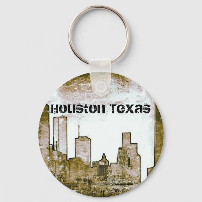 Porte-clés Houston Texas Skyline [Art] (Porte - clé) (Recto)