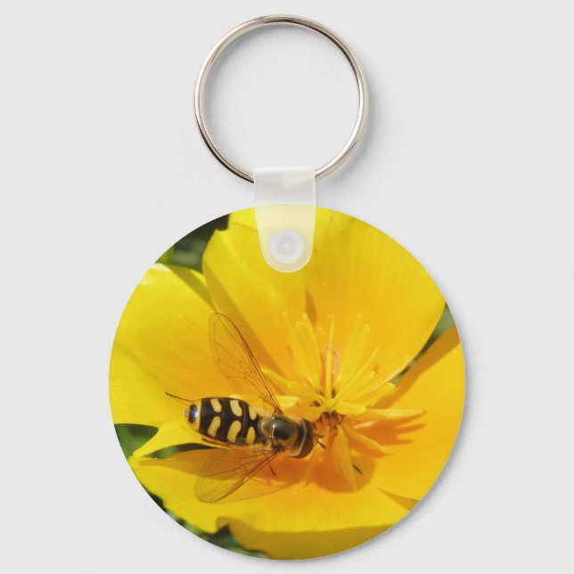 Porte-clés Hoverfly et Flower Porte - clé (Recto)