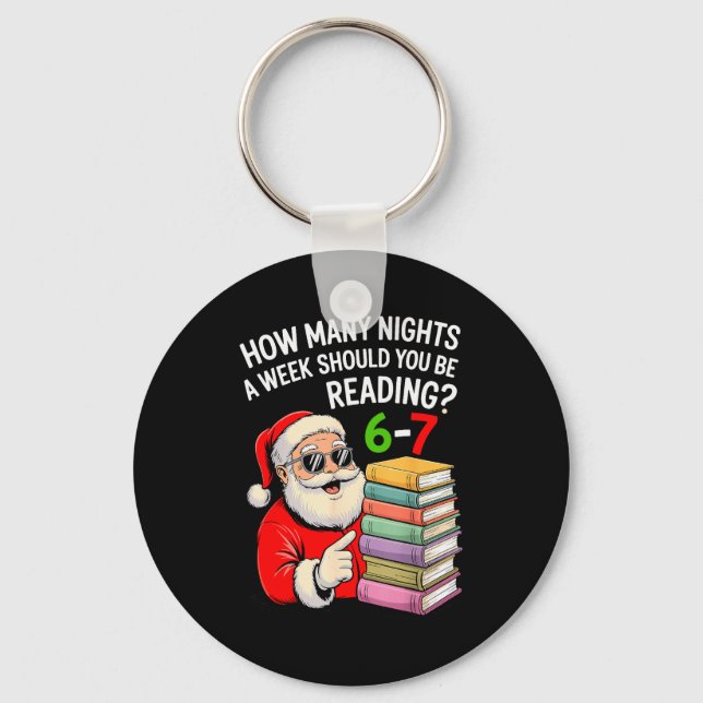 Porte-clés How Many Nights A Week Should You Be Reading 67 Ch (Recto)
