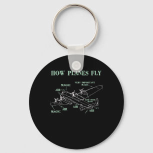 Porte-clés How Planes Fly Funny Aerospace Engineer Pilot Gift