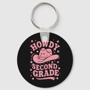 Porte-clés Howdy 2e Année Cowboy Cowgirl Retour À L'École