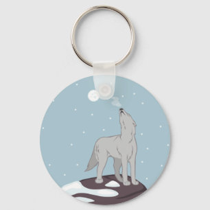Porte-clés Howling Arctic Wolf
