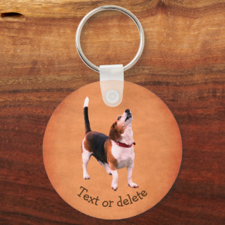 Porte-clés Howling Beagle Chien mignon Personnalisé