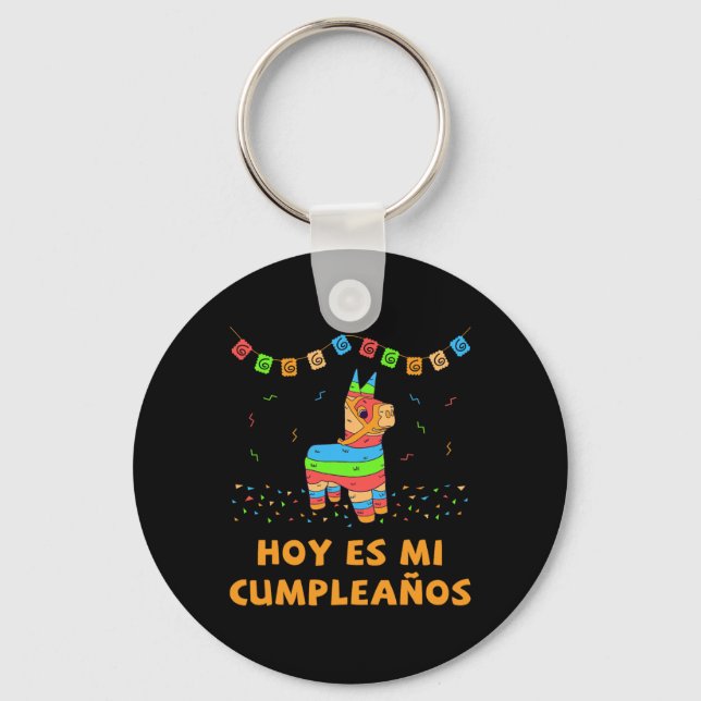 Porte-clés Hoy Es Mi Cumpleanos Pinata Anniversaire Cinco De  (Recto)