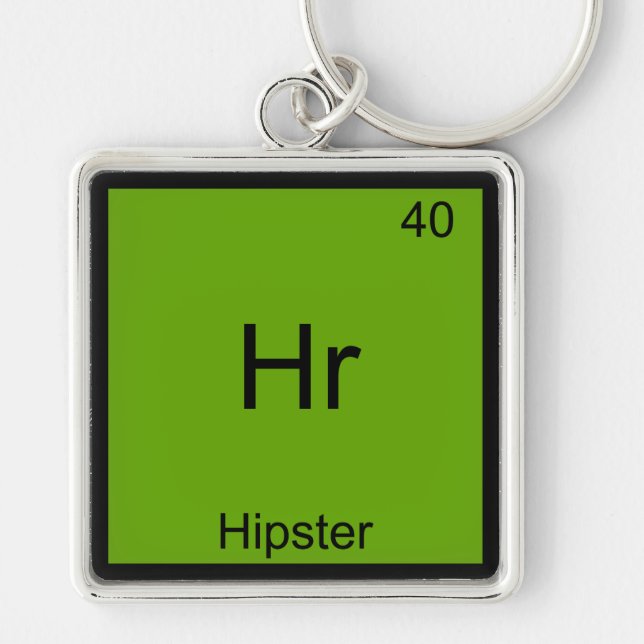 Porte-clés Hr - T-Shirt Hipster Élément Drôle Chimie Mème (Devant)