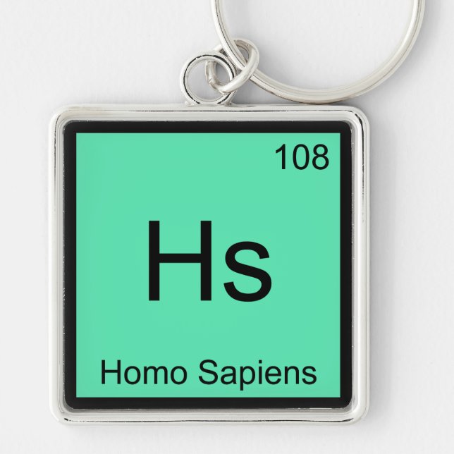 Porte-clés Hs - Homo Sapiens Chimie Élément Symbole T-shirt (Devant)