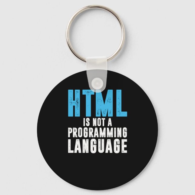 Porte-clés HTML Code de programmation de l'ordinateur Gi (Recto)
