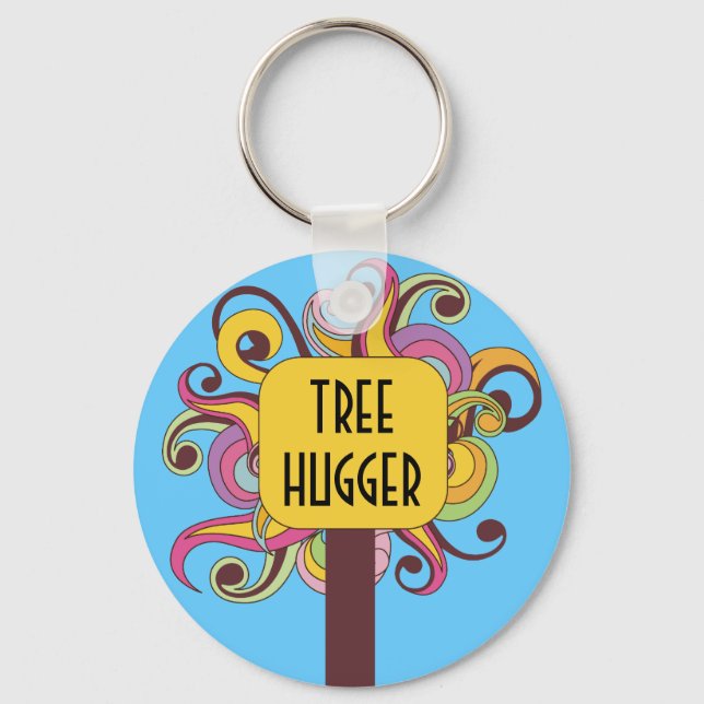 Porte-clés Hugger d'arbre Abstrait personnalisable (Recto)