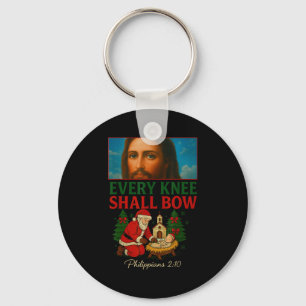 Porte-clés Hugvyn Chaque Genou Fléchira Santa Jésus Nativité