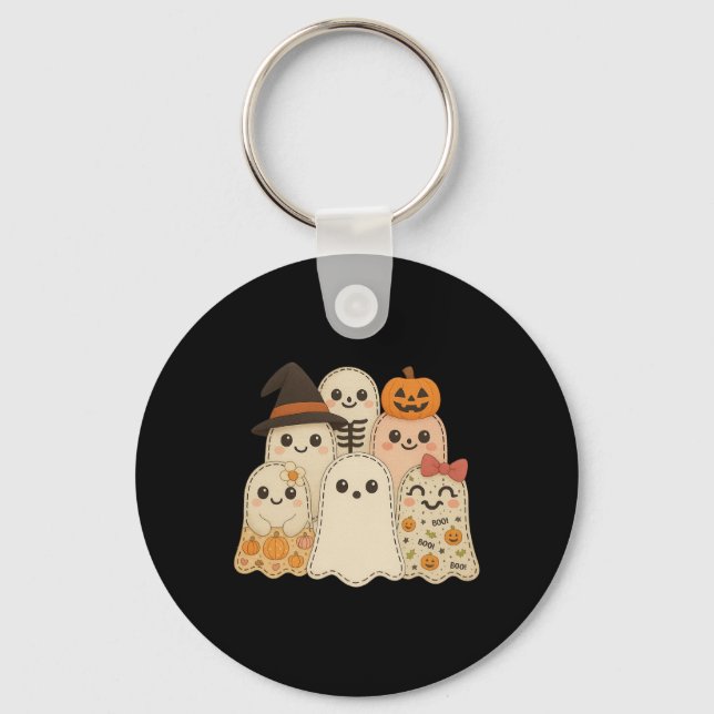 Porte-clés Hugvyn Halloween Patchwork Quilt Ghost Matching Fa (Recto)