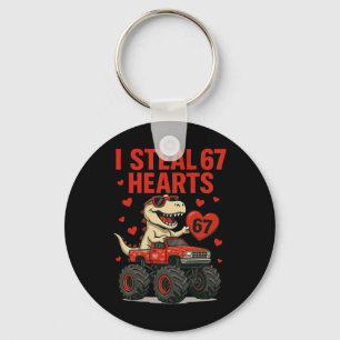 Porte-clés Hugvyn je vole 67 cœurs Saint Valentin dinosaure m
