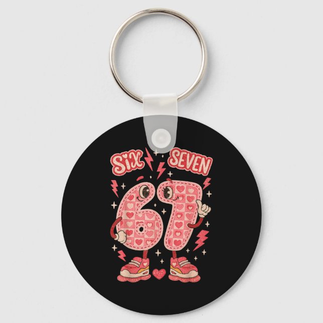 Porte-clés Hugvyn Six Seven Saint-Valentin Amour 67 Preppy Co (Recto)