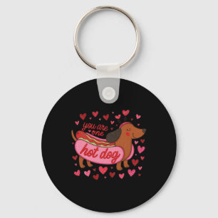 Porte-clés Hugvyn Tu Es Un Saint-Valentin Hot Dog Dachshund M