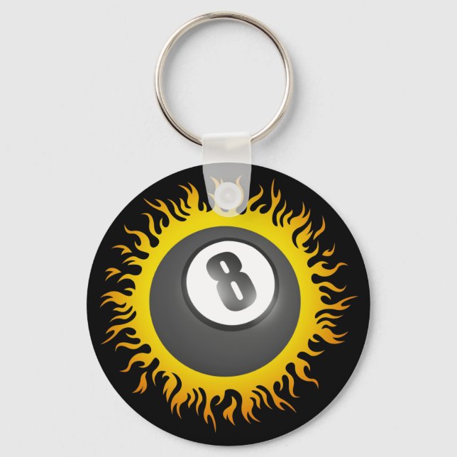 Porte-clés Huit boules flamboyantes (Recto)