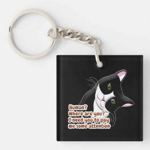 Porte-clés Humain ? Où es-tu ? Chat