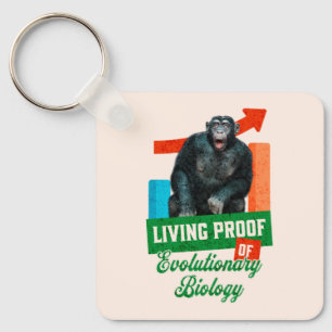 Porte-clés Humour de biologie évolutionniste drôle de chimpan