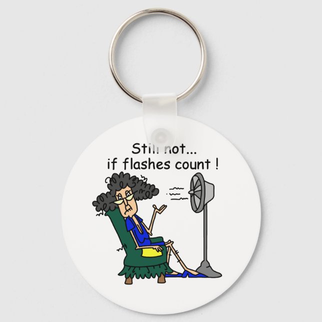 Porte-clés Humour de bouffée de chaleur (Recto)