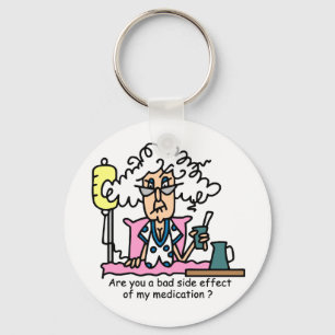 Porte-clés Humour de l'effet secondaire des médicaments