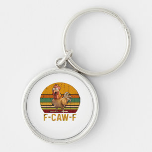 Porte-clés Humour de poulet F-Caw-F essentiel minimaliste pro