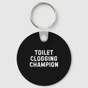Porte-clés Humour de salle de bain drôle bouchage de toilette