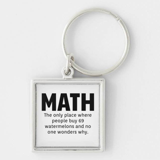 Porte-clés Humour mathématique (Devant)