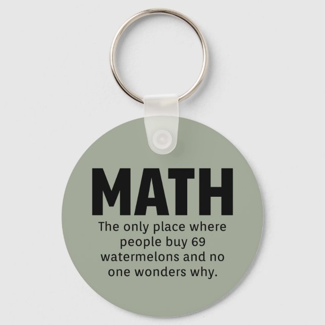 Porte-clés Humour mathématique (Recto)