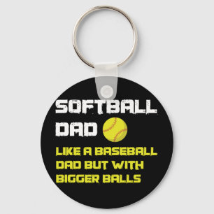 Porte-clés Humour papa du joueur de softball