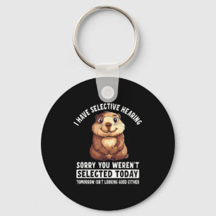 Porte-clés Humour sarcasme cadeau marmotte pour hommes femmes
