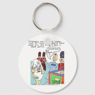 Porte-clés Humpty & Assurance Médicale T-shirts Drôles Cartes