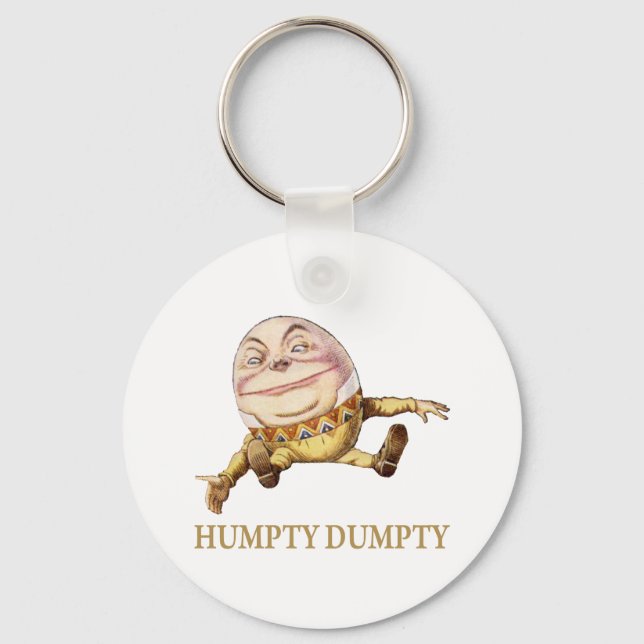 PORTE-CLÉS HUMPTY DUMPTY ASSIS SUR UN MUR - NURSERSERY RHYME (Recto)