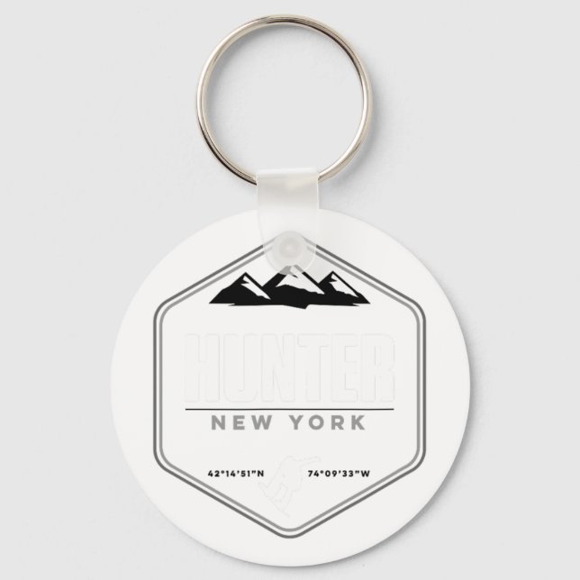 Porte-clés Hunter Mountain Ny Snowboard T (Recto)