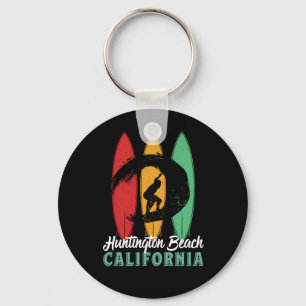 Porte-clés Huntington Beach California Vintage Retro Surfing
