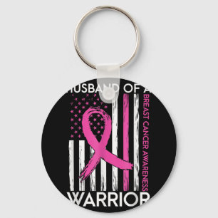 Porte-clés Husband Of A Warrior Breast Cancer Awareness Suppo