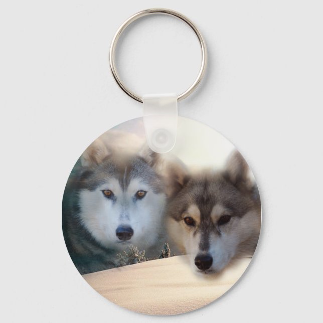 Porte-clés huskies (Recto)