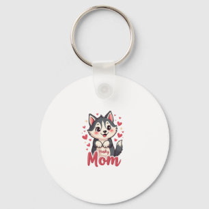 Porte-clés Husky Chig Maman Cute Kawaii Design