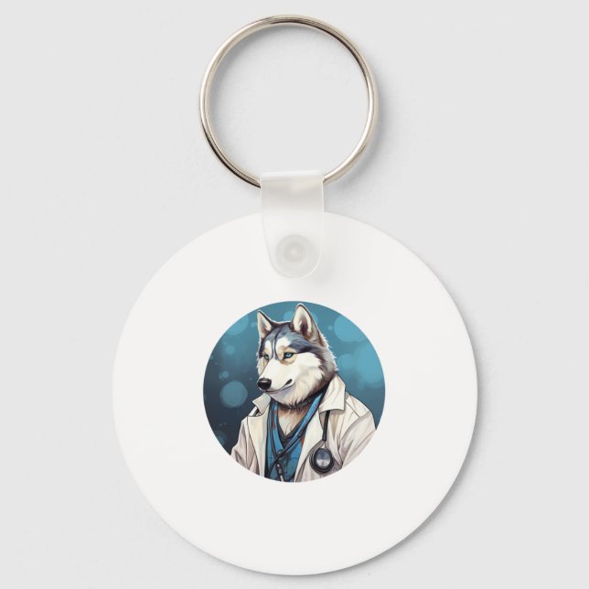 Porte-clés Husky Dog Doctor (Recto)