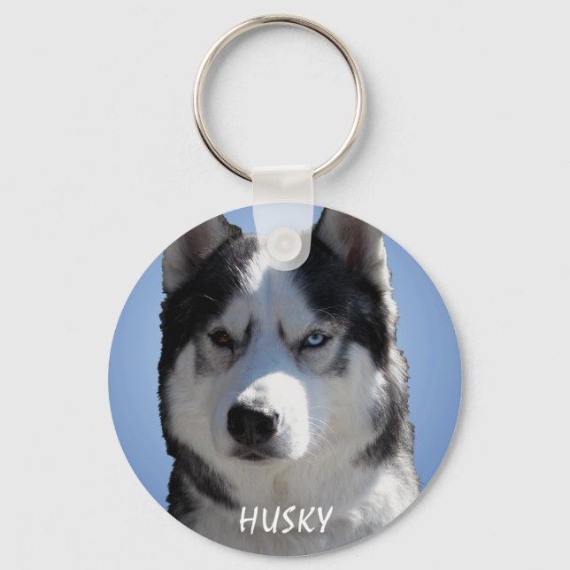 Porte-clés Husky Key Chains Bi-Eye Sled Dog Keychains Custom (Recto)