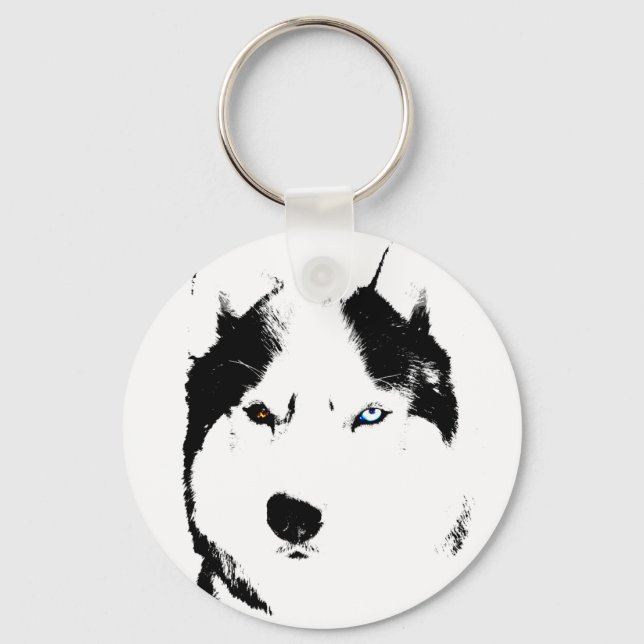 Porte-clés Husky Porte - clé Husky Malamute Porte - clé de ch (Recto)