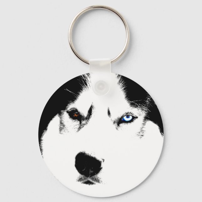 Porte-clés Husky Porte - clé Siberian Husky Malamute Cadeaux (Recto)