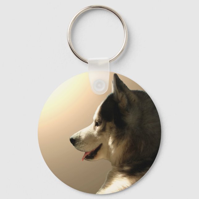 Porte-clés Husky Porte - clé Sibérien Husky / Cadeaux Malamut (Recto)