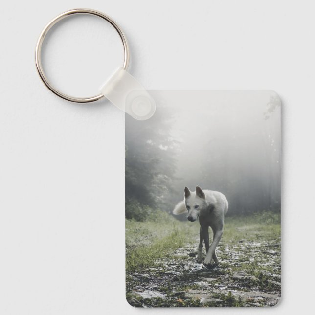 Porte-clés Husky Sibérien Blanc (Recto)