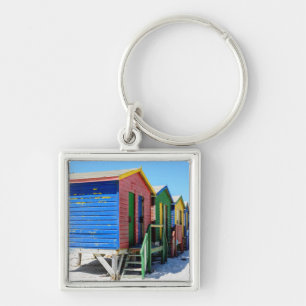 Porte-clés Huttes colorées de plage