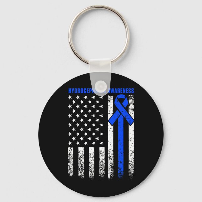 Porte-clés Hydrocéphalie Survivant Thérapie Guerrier de sensi (Recto)