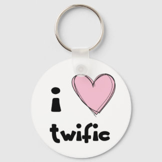 Porte-clés I <3 porte - clé rose twific