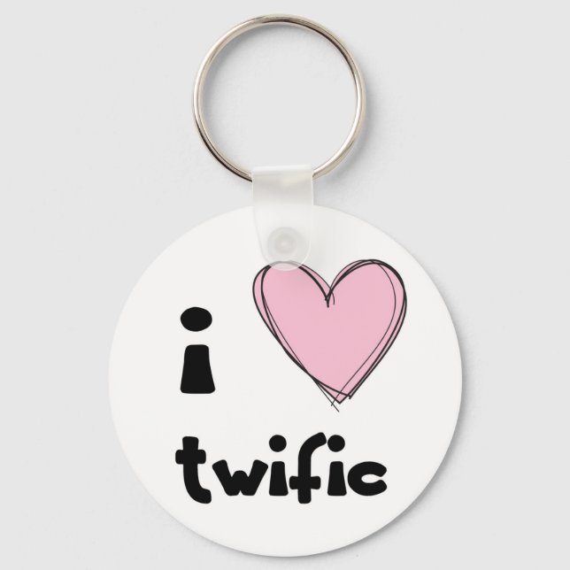 Porte-clés I <3 porte - clé rose twific (Recto)