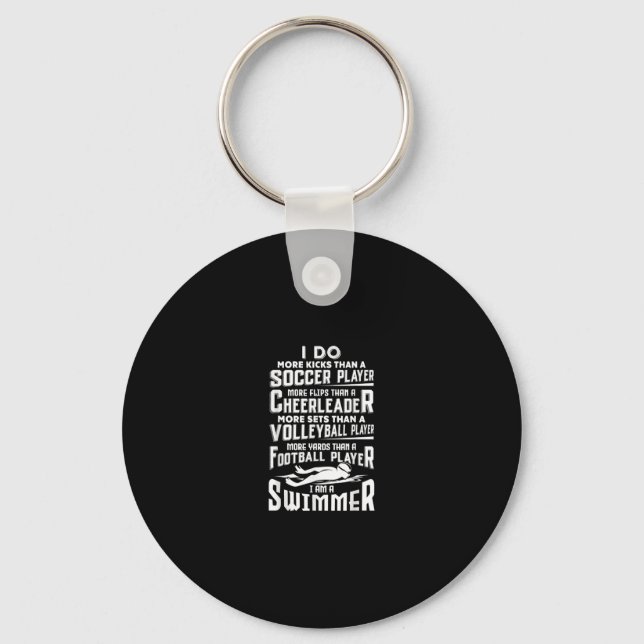 Porte-clés I Am A Swimmer Funny Swimming Pool Swim Lover Gift (Recto)