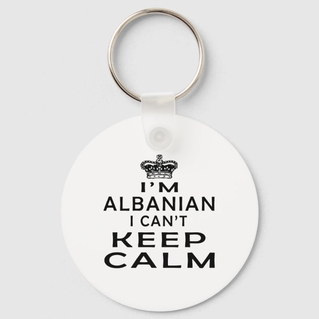 Porte-clés I am Albanian I can't keep calm (Recto)