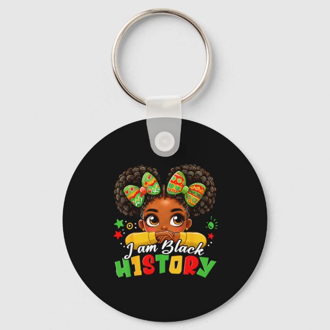 Porte-clés I Am Black History Kids Girls Womens Black History (Recto)